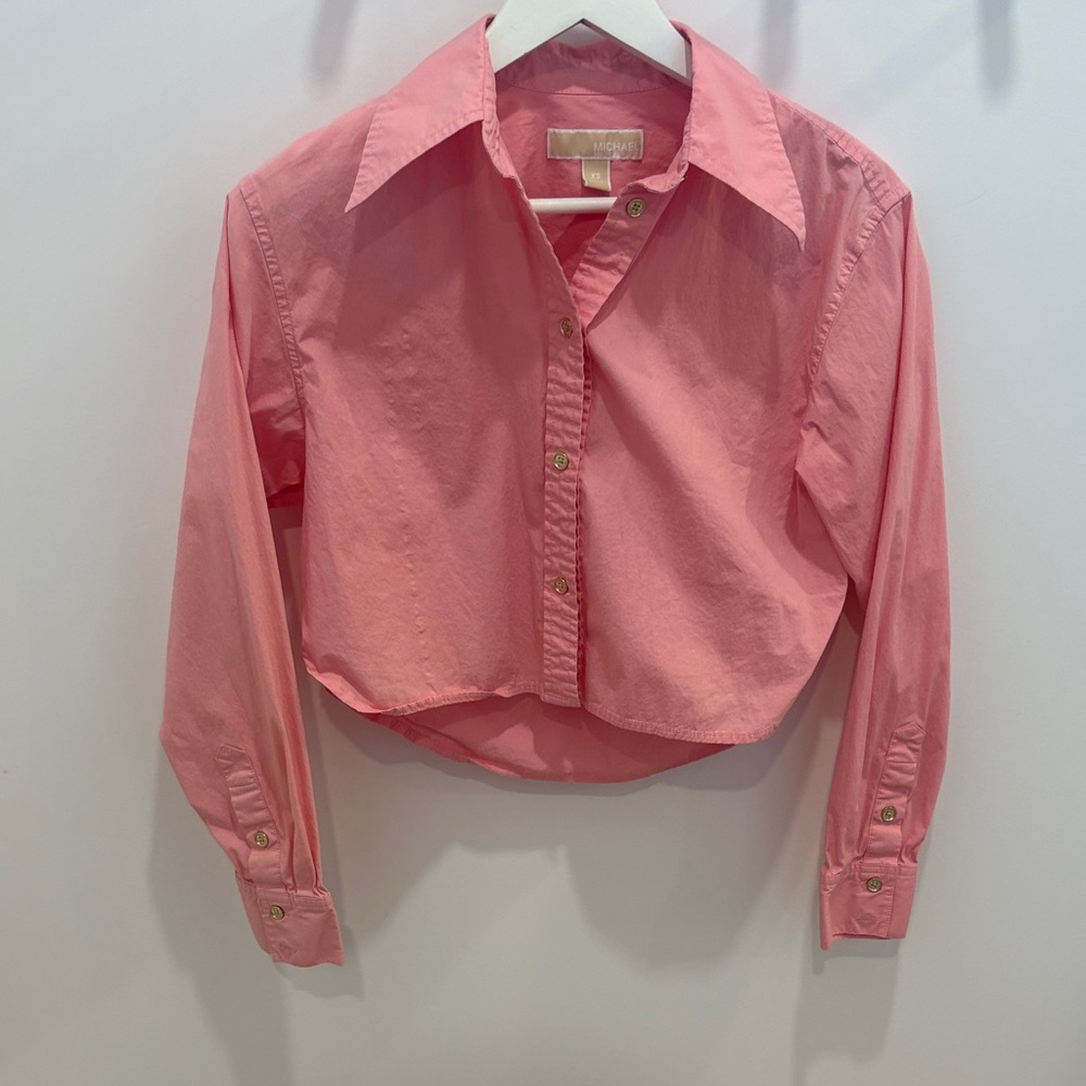 Michaels Pink Cropped Blouse